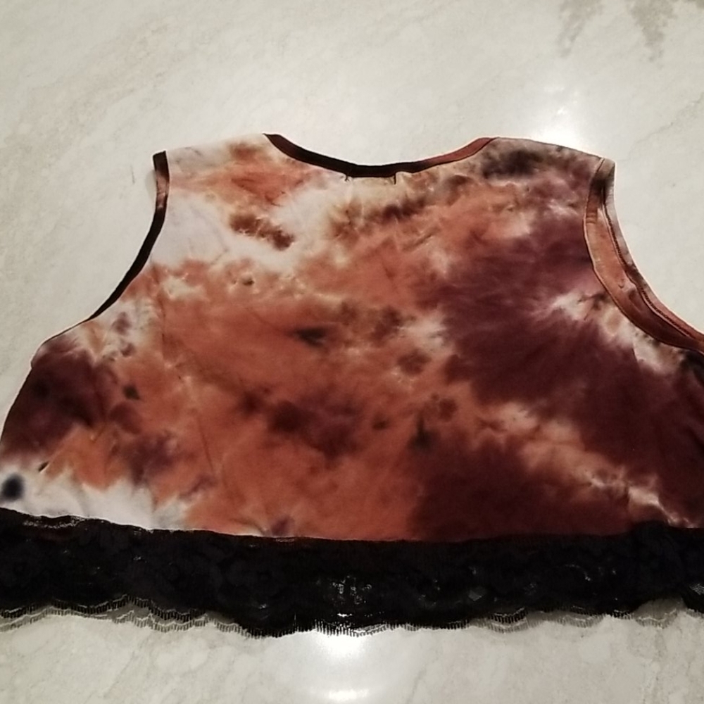 Rock and Roll Bleached Crop Top - Picture 2 of 3